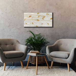 'Golden Fossil Leaves' by James Wiens, Canvas Wall Art,40 x 20