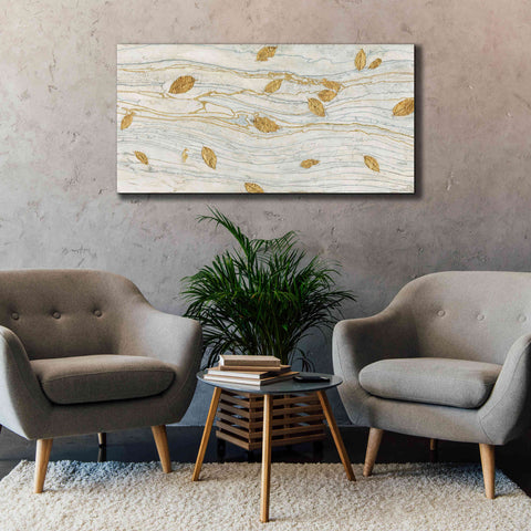 Image of 'Golden Fossil Leaves' by James Wiens, Canvas Wall Art,60 x 30