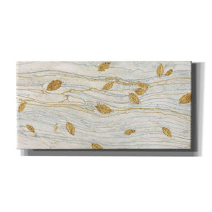 'Golden Fossil Leaves' by James Wiens, Canvas Wall Art,24x12x1.1x0,40x20x1.74x0,60x30x1.74x0