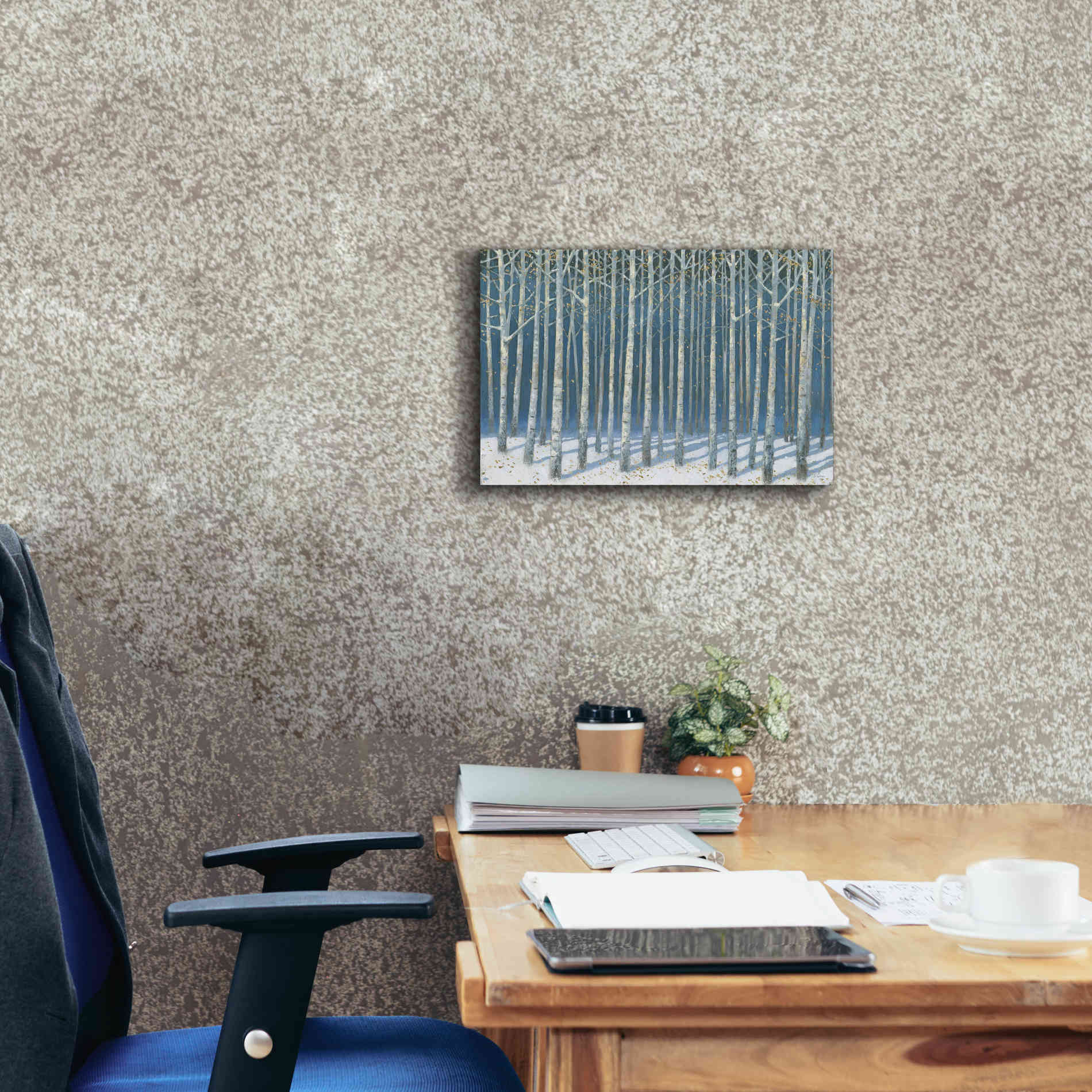 'Shimmering Birches' by James Wiens, Canvas Wall Art,18 x 12