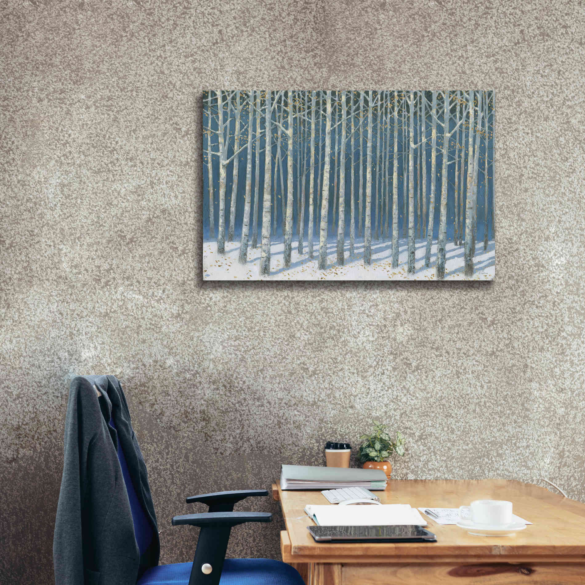 'Shimmering Birches' by James Wiens, Canvas Wall Art,40 x 26