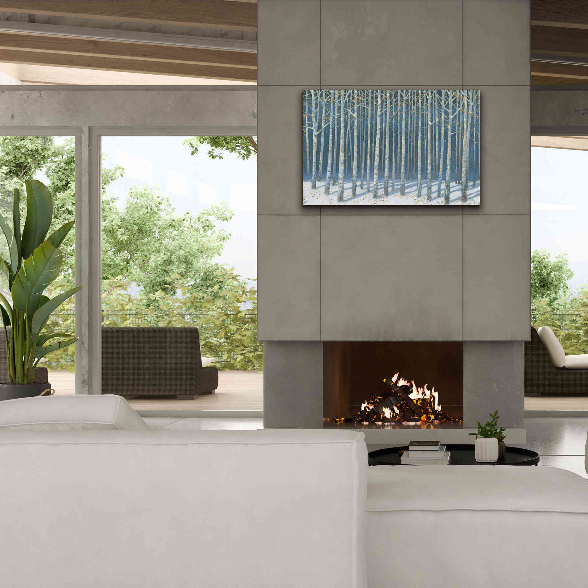 'Shimmering Birches' by James Wiens, Canvas Wall Art,40 x 26