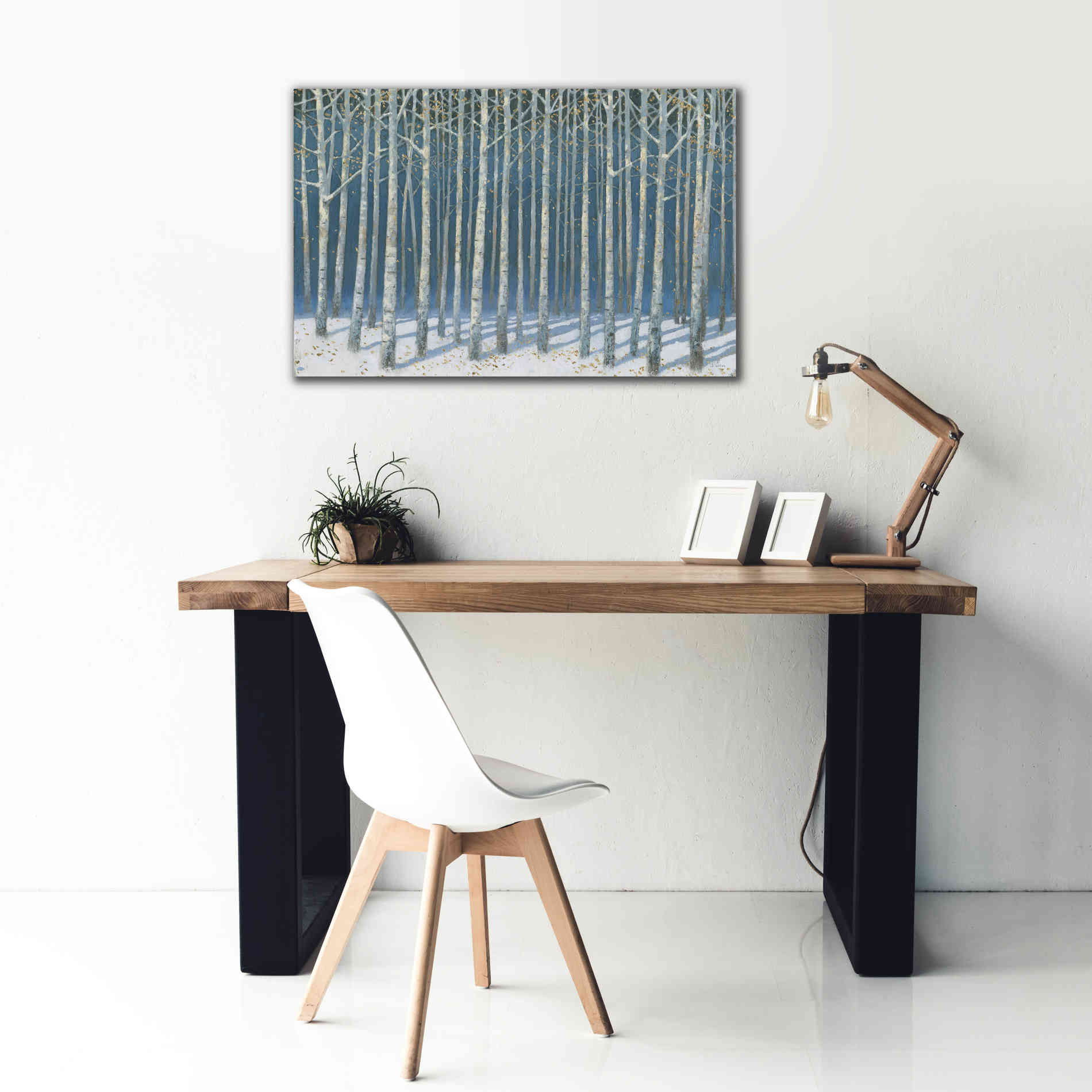 'Shimmering Birches' by James Wiens, Canvas Wall Art,40 x 26