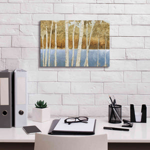'Lakeside Birches' by James Wiens, Canvas Wall Art,18 x 12