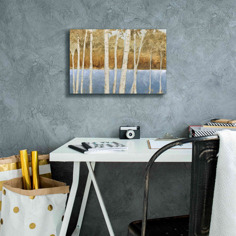 Image of 'Lakeside Birches' by James Wiens, Canvas Wall Art,18 x 12