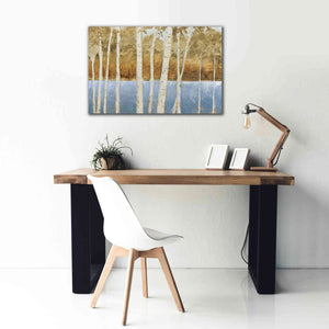 'Lakeside Birches' by James Wiens, Canvas Wall Art,40 x 26