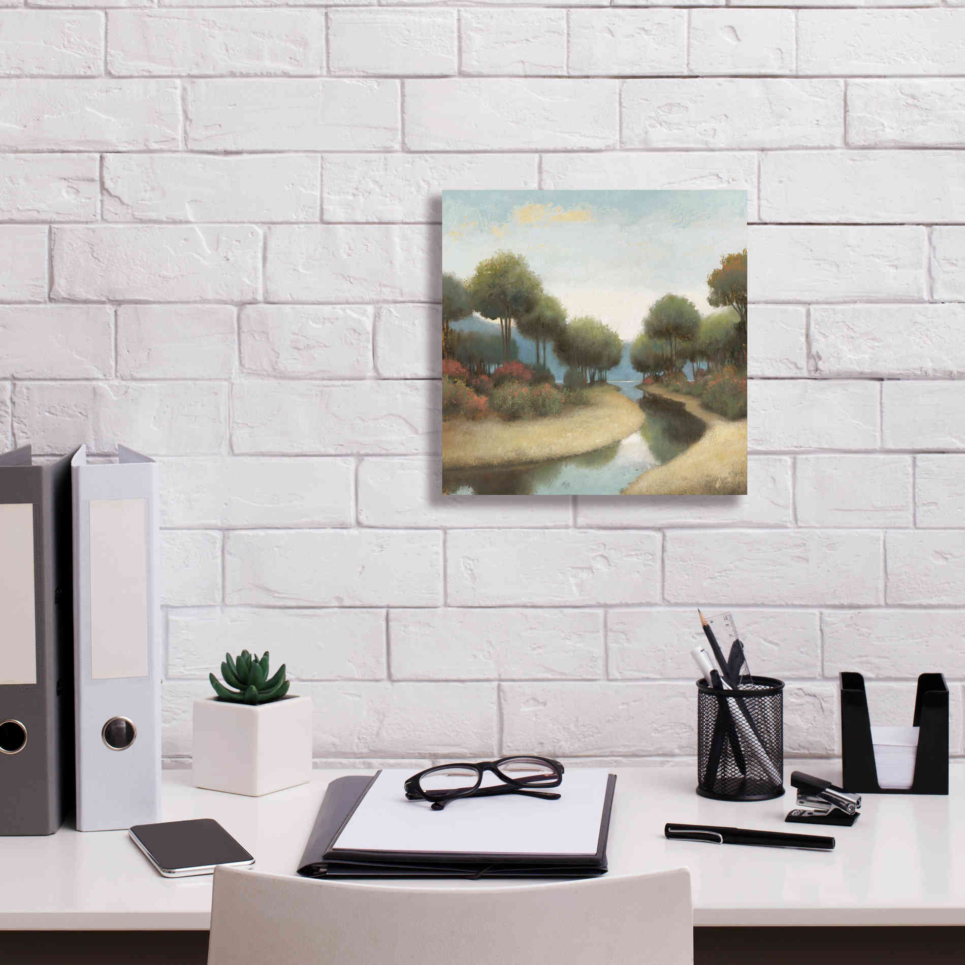 'By the Waterways I' by James Wiens, Canvas Wall Art,12 x 12