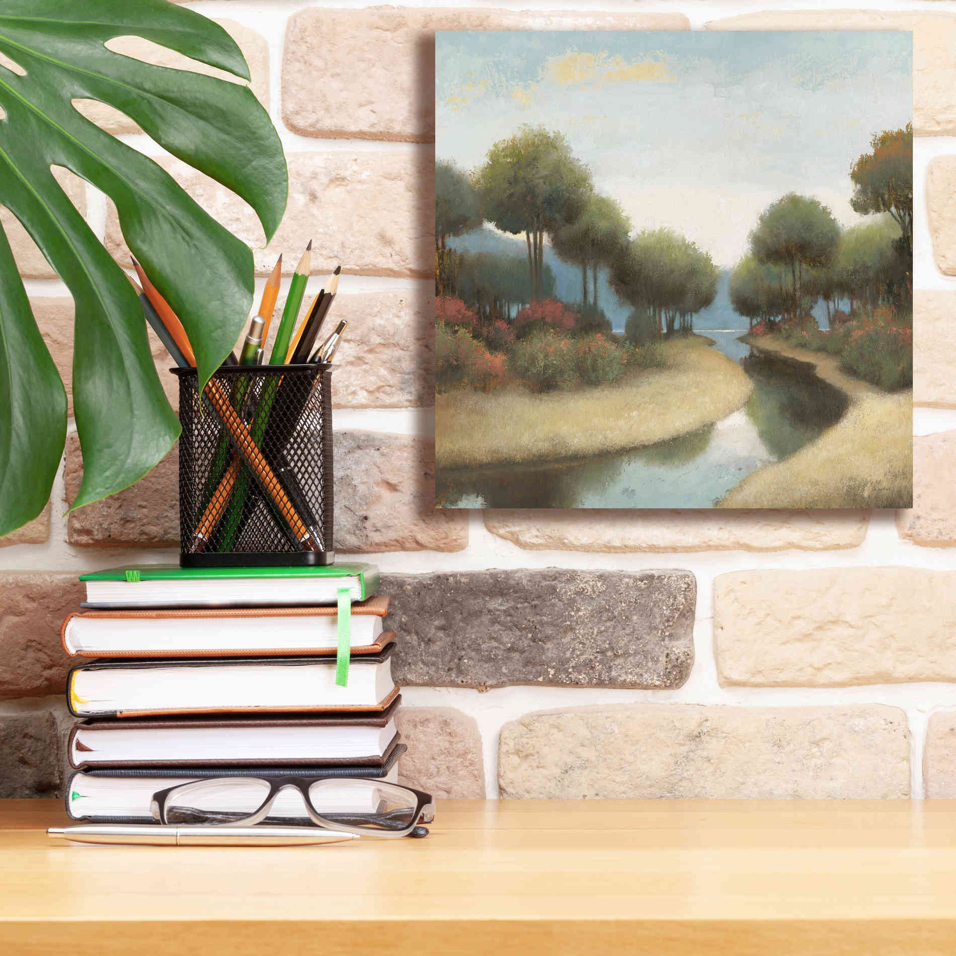 'By the Waterways I' by James Wiens, Canvas Wall Art,12 x 12