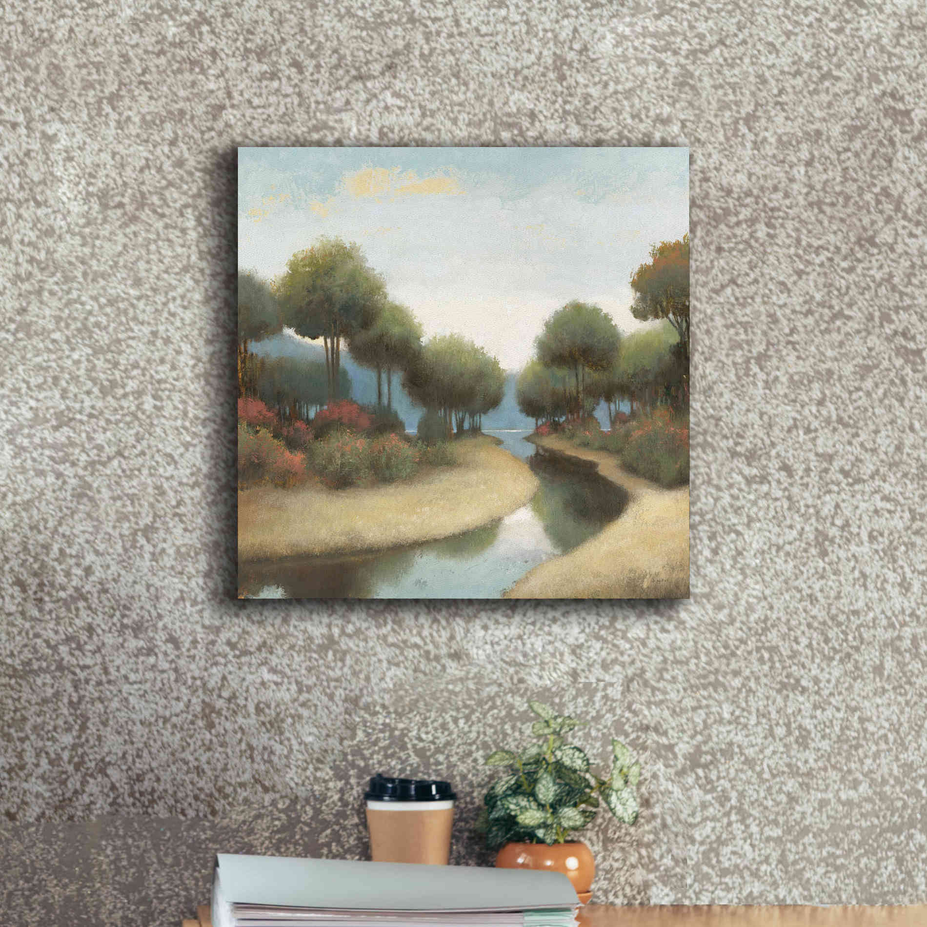'By the Waterways I' by James Wiens, Canvas Wall Art,18 x 18