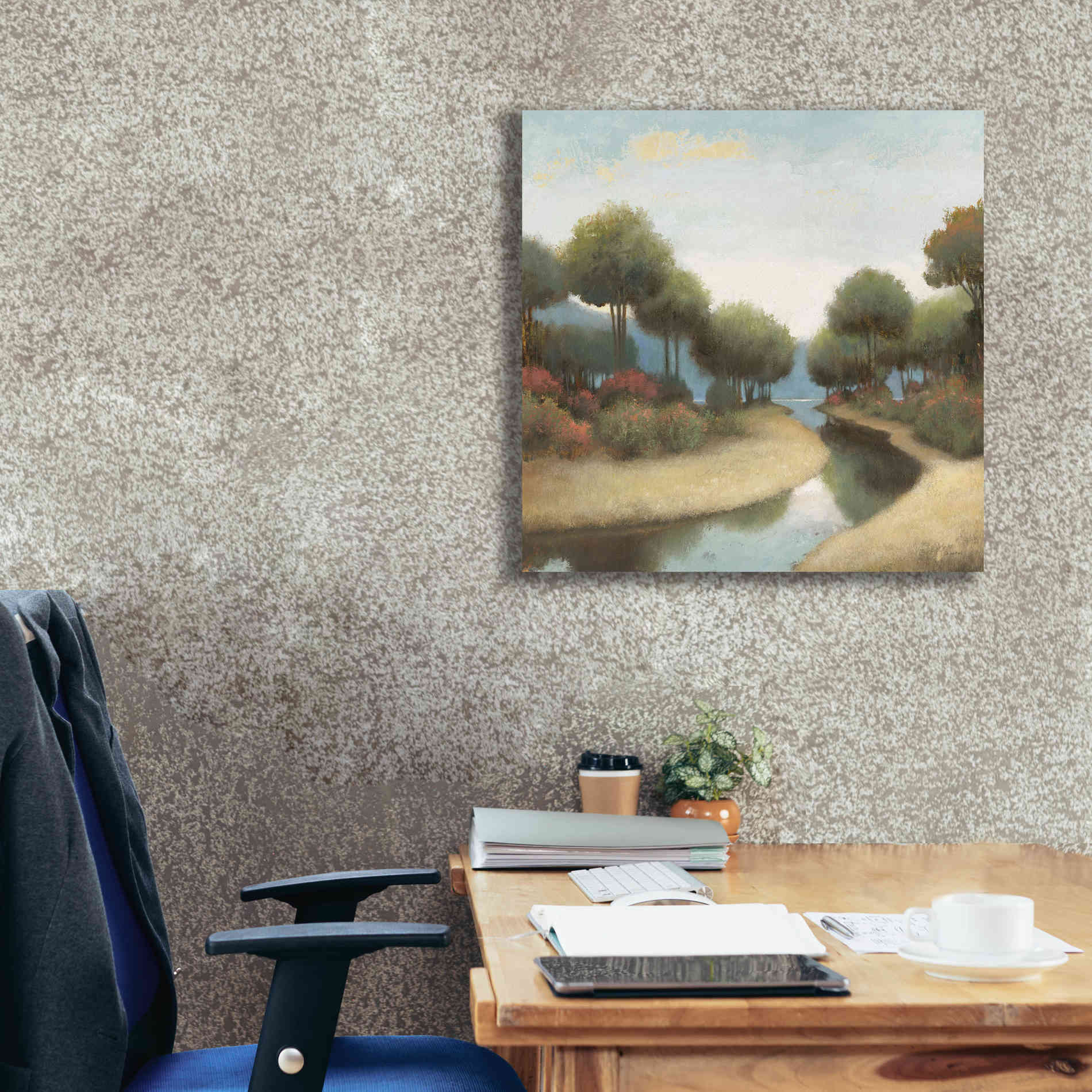 'By the Waterways I' by James Wiens, Canvas Wall Art,26 x 26