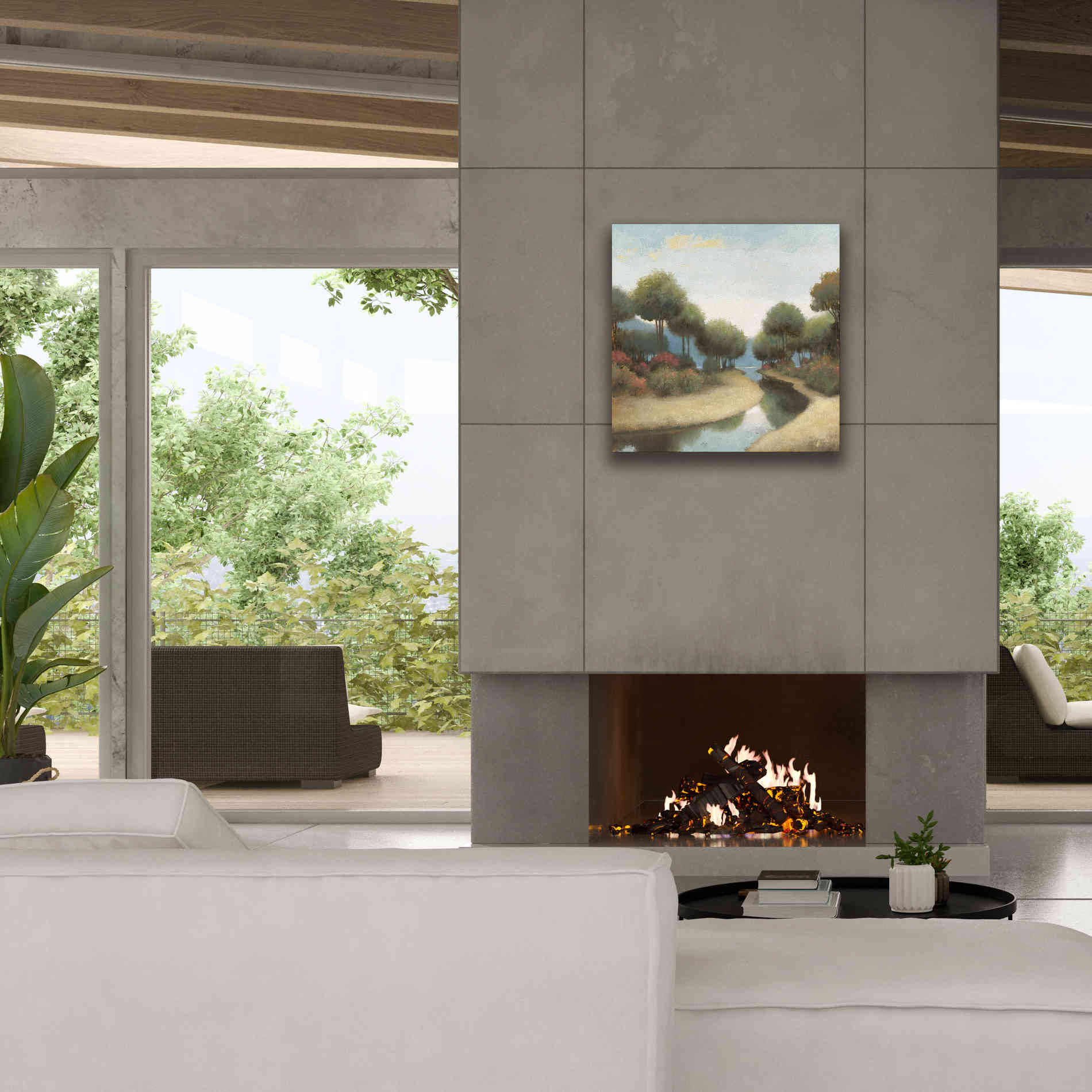 'By the Waterways I' by James Wiens, Canvas Wall Art,26 x 26