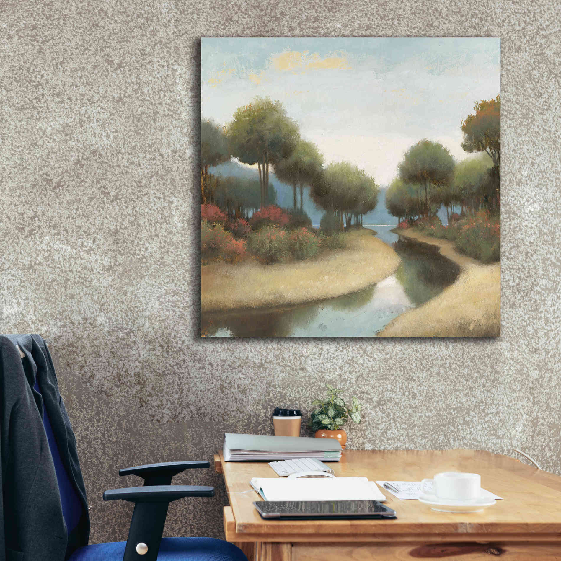 'By the Waterways I' by James Wiens, Canvas Wall Art,37 x 37