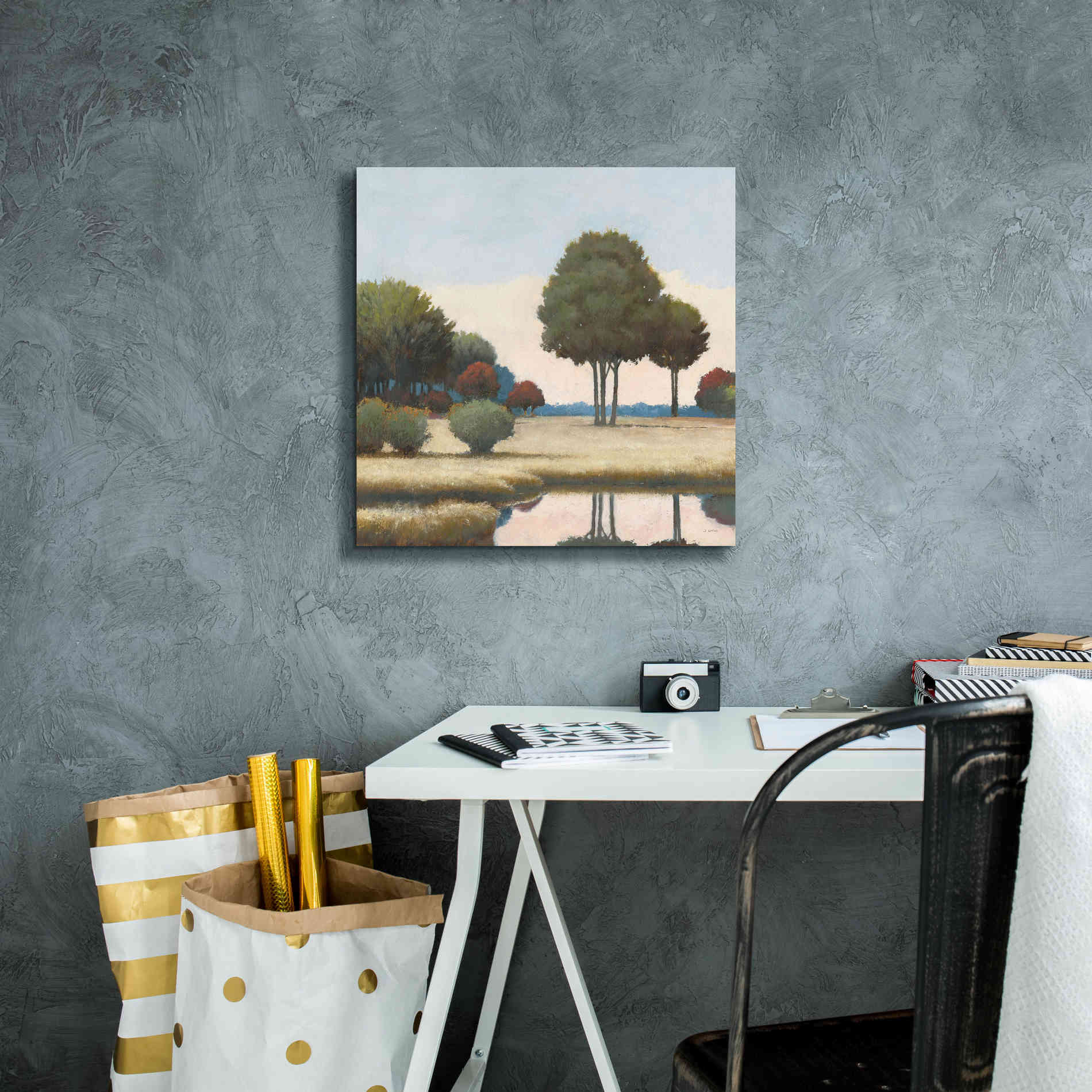 'By the Waterways II' by James Wiens, Canvas Wall Art,18 x 18