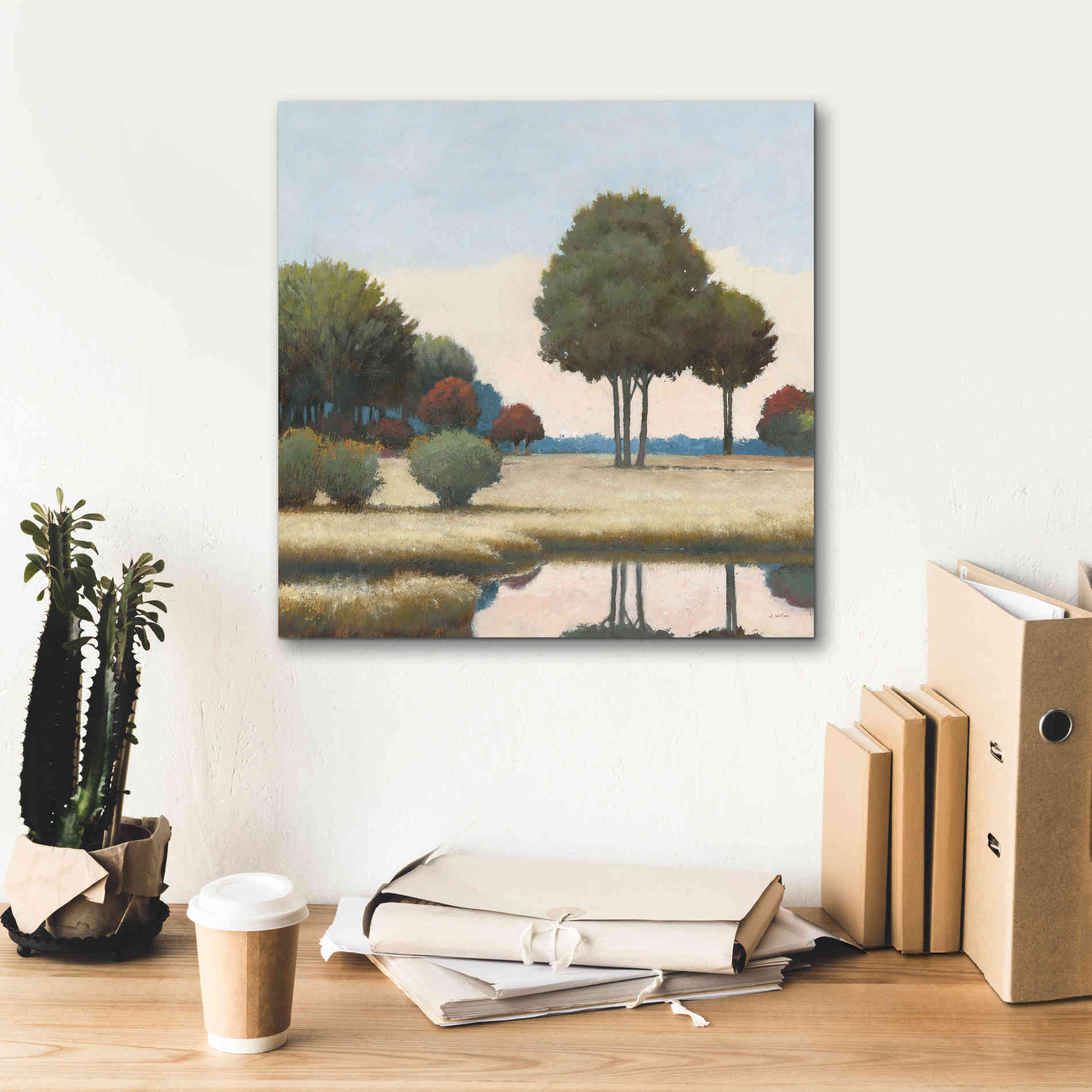 'By the Waterways II' by James Wiens, Canvas Wall Art,18 x 18