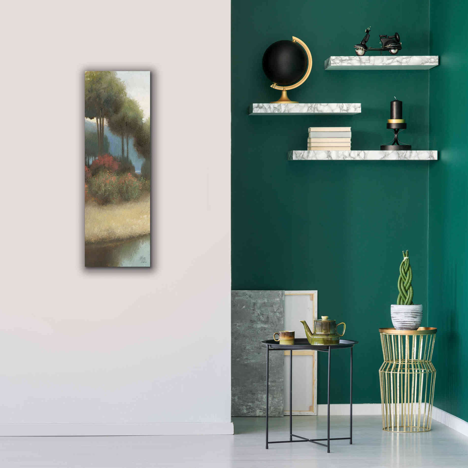 'By the Waterways Portrait I' by James Wiens, Canvas Wall Art,12 x 36