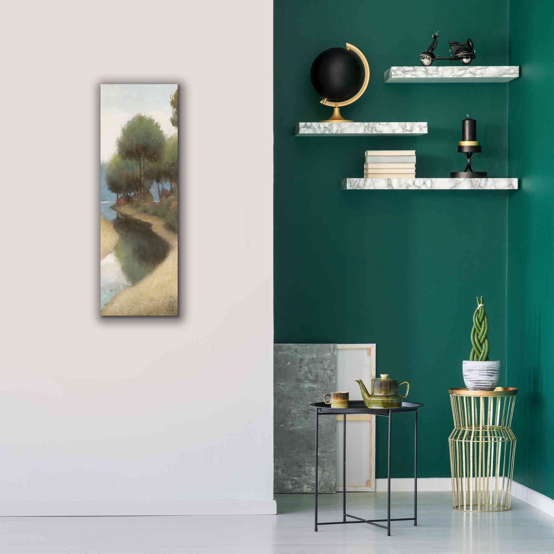 'By the Waterways Portrait II' by James Wiens, Canvas Wall Art,12 x 36