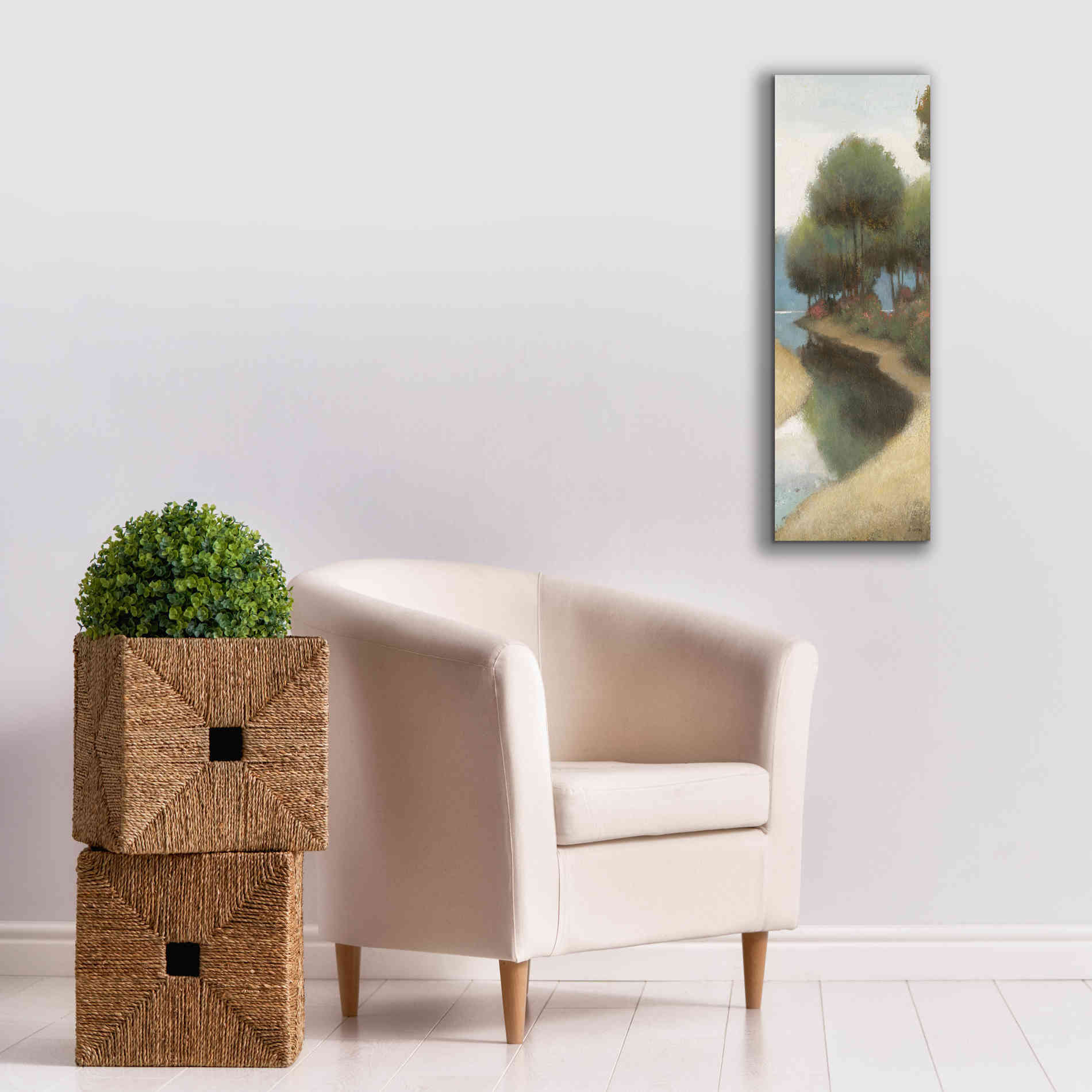 'By the Waterways Portrait II' by James Wiens, Canvas Wall Art,12 x 36
