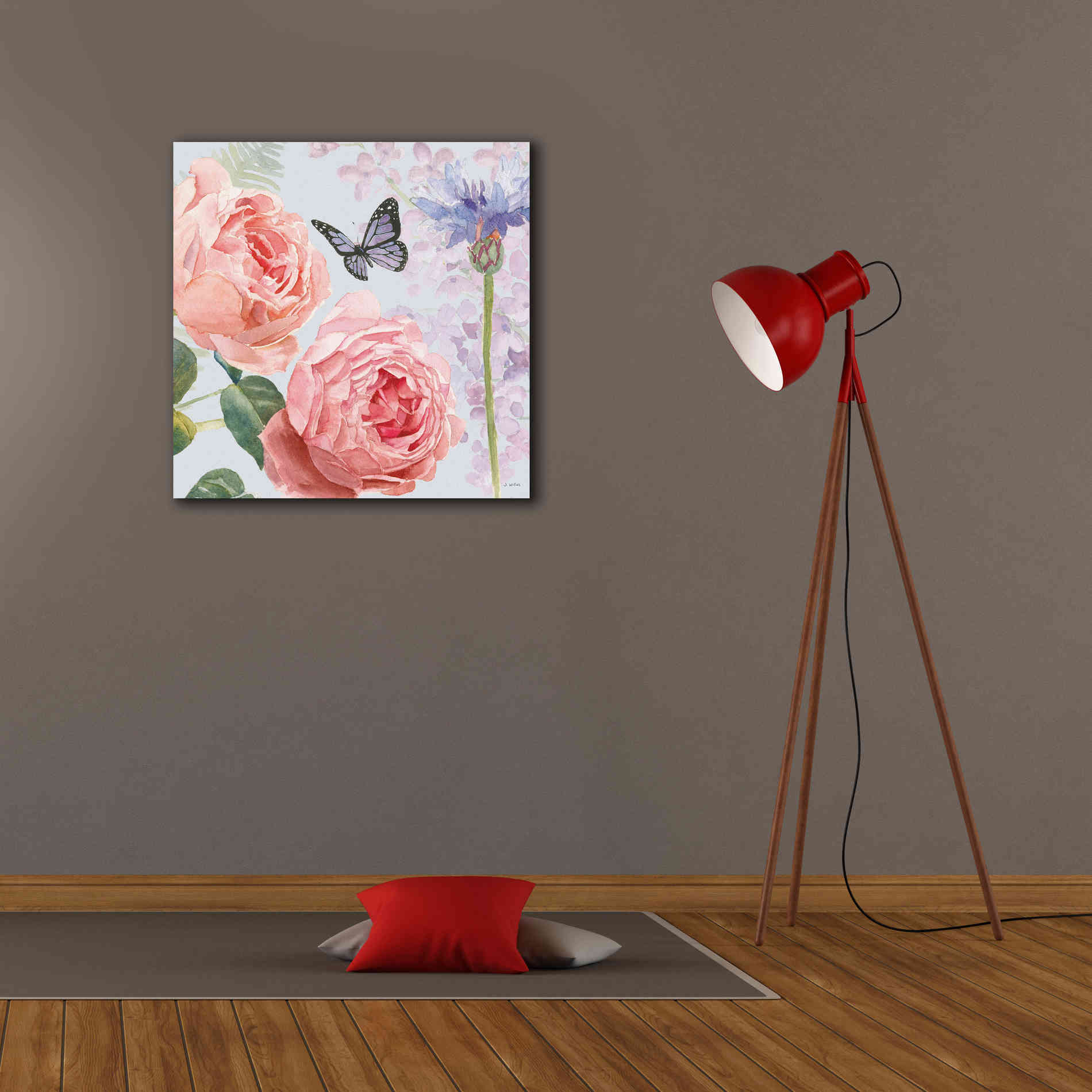 'Boho Bouquet II Blue' by James Wiens, Canvas Wall Art,26 x 26