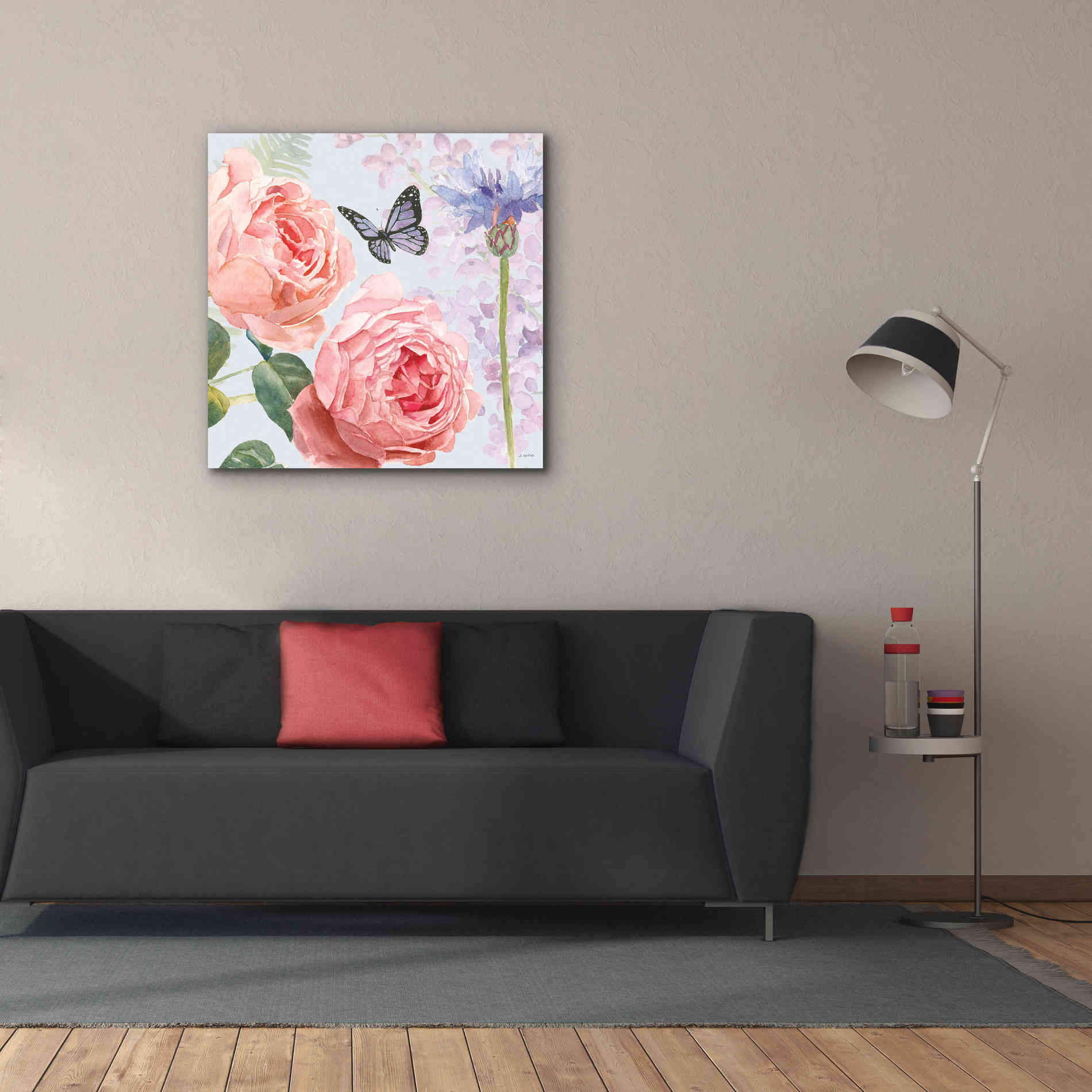 'Boho Bouquet II Blue' by James Wiens, Canvas Wall Art,37 x 37