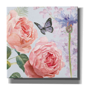 'Boho Bouquet II Blue' by James Wiens, Canvas Wall Art,12x12x1.1x0,18x18x1.1x0,26x26x1.74x0,37x37x1.74x0