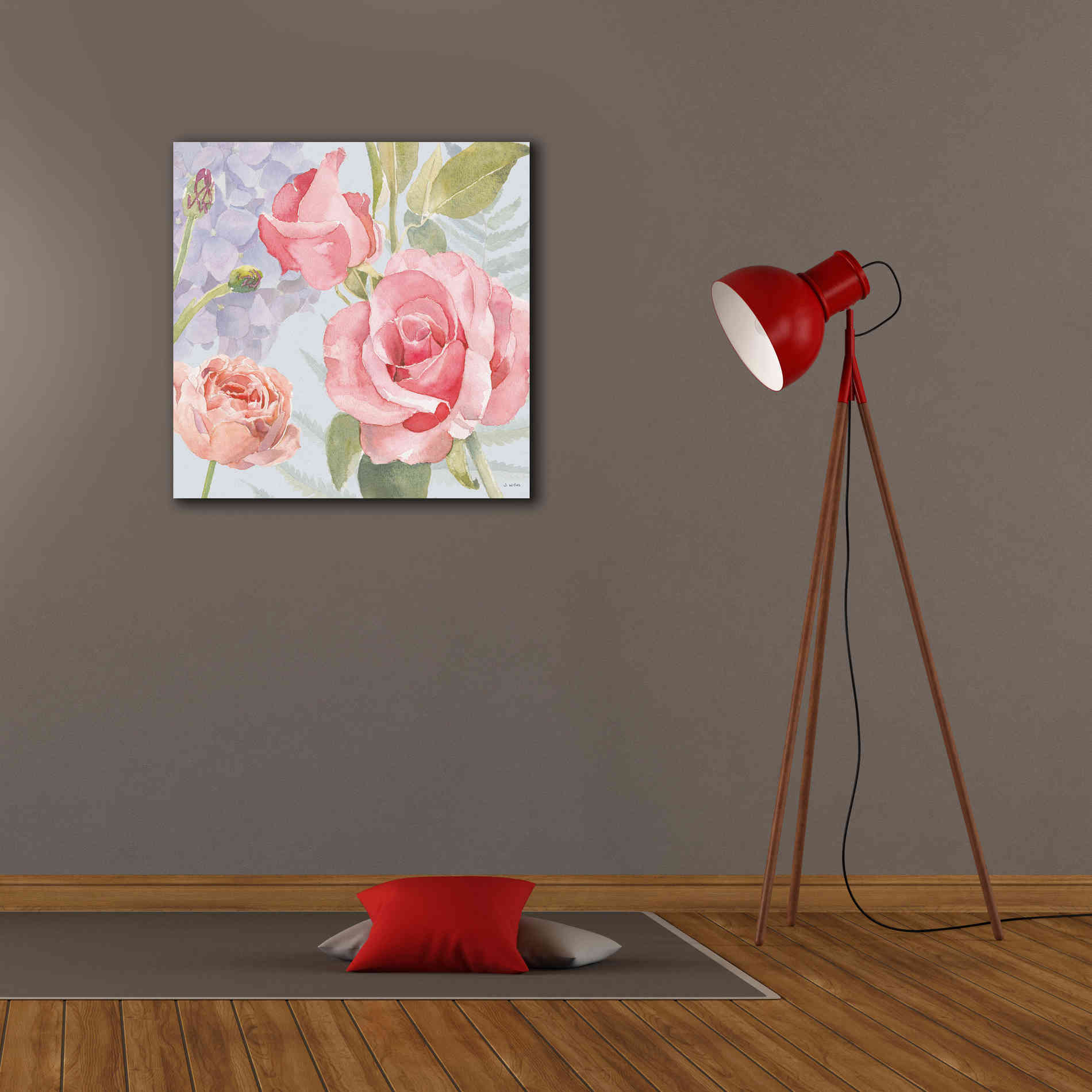 'Boho Bouquet III Blue' by James Wiens, Canvas Wall Art,26 x 26