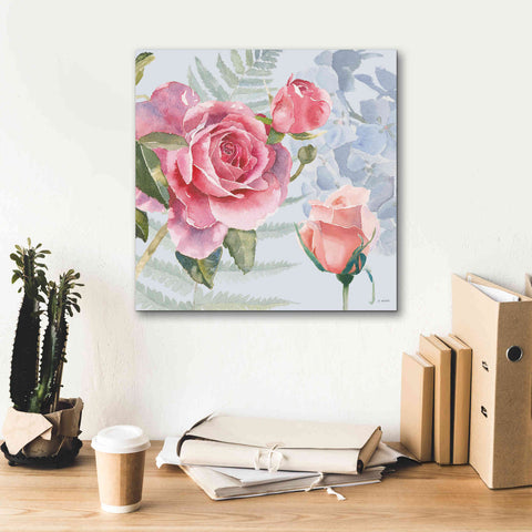 Image of 'Boho Bouquet V Blue' by James Wiens, Canvas Wall Art,18 x 18