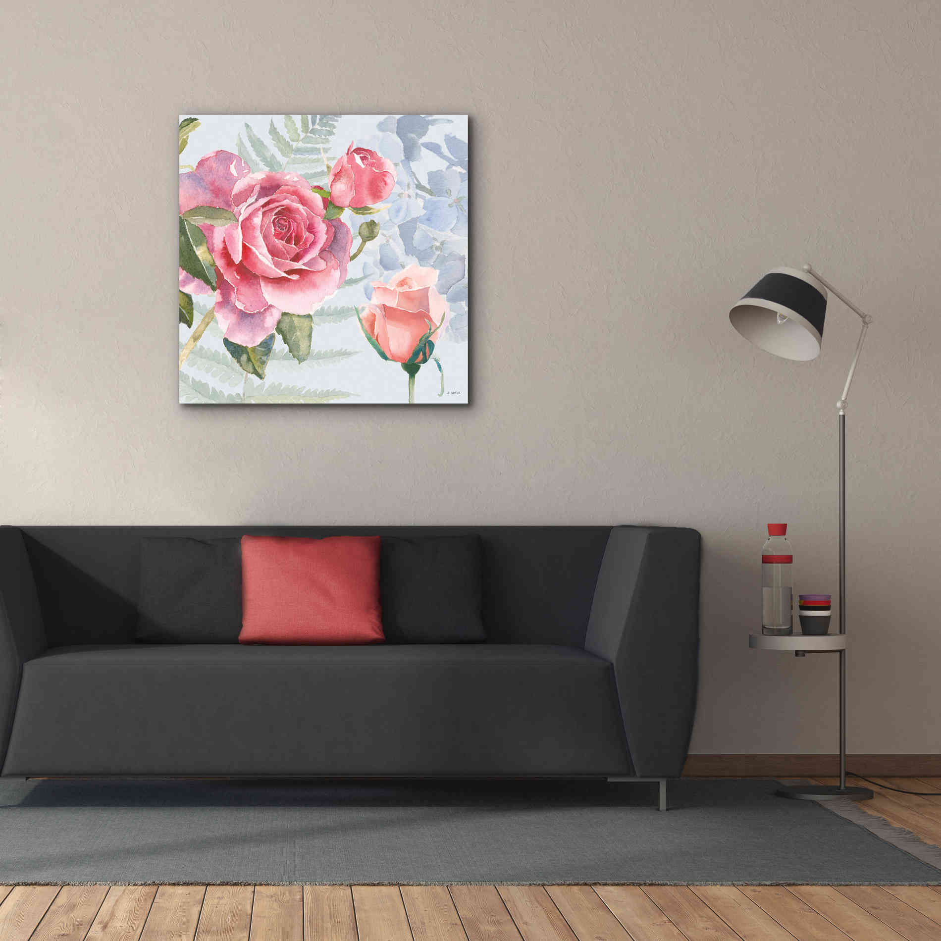 'Boho Bouquet V Blue' by James Wiens, Canvas Wall Art,37 x 37