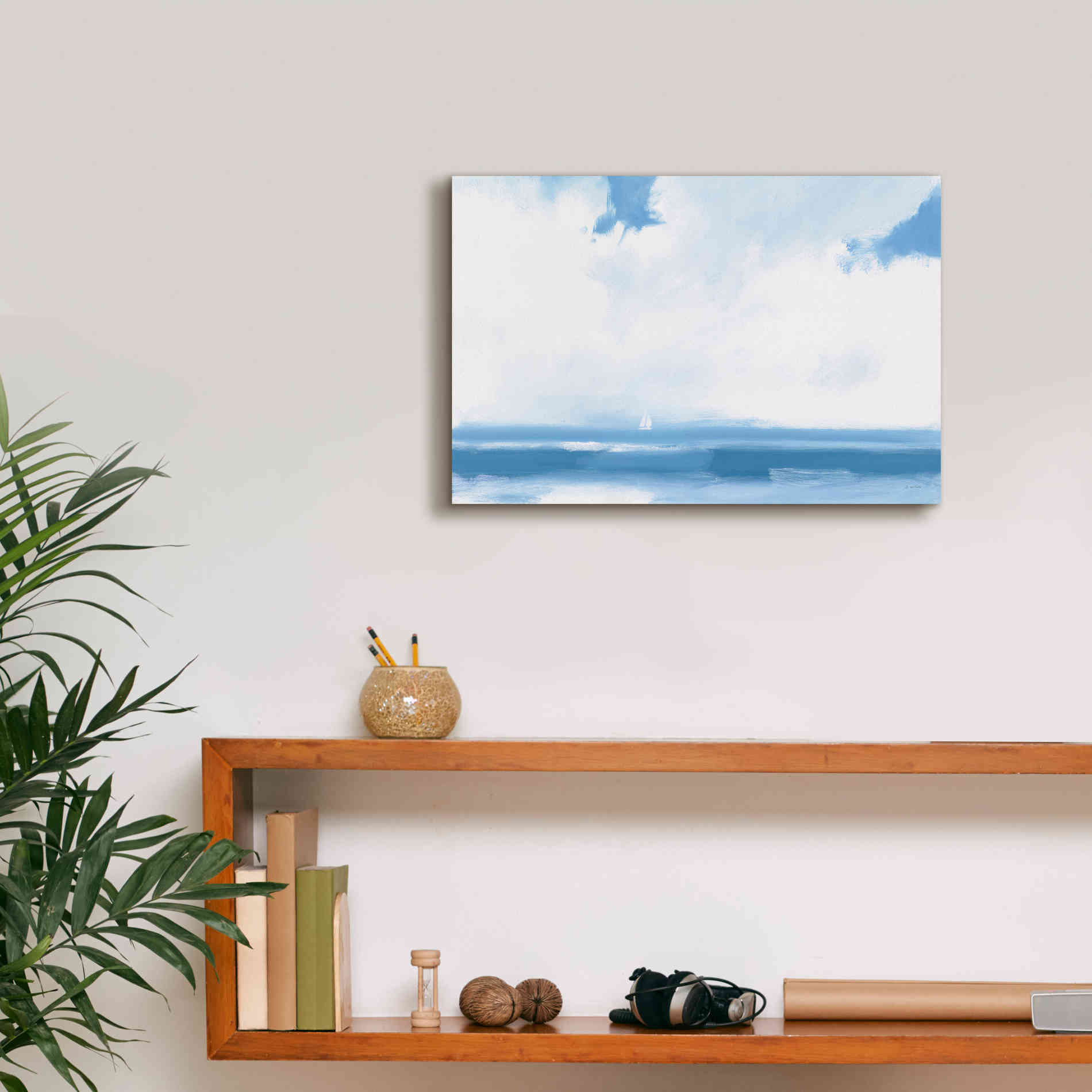 'Oceanview Sail' by James Wiens, Canvas Wall Art,18 x 12
