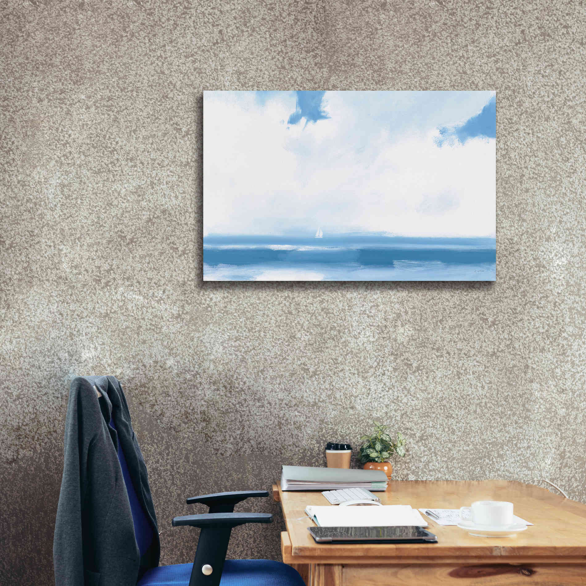 'Oceanview Sail' by James Wiens, Canvas Wall Art,40 x 26