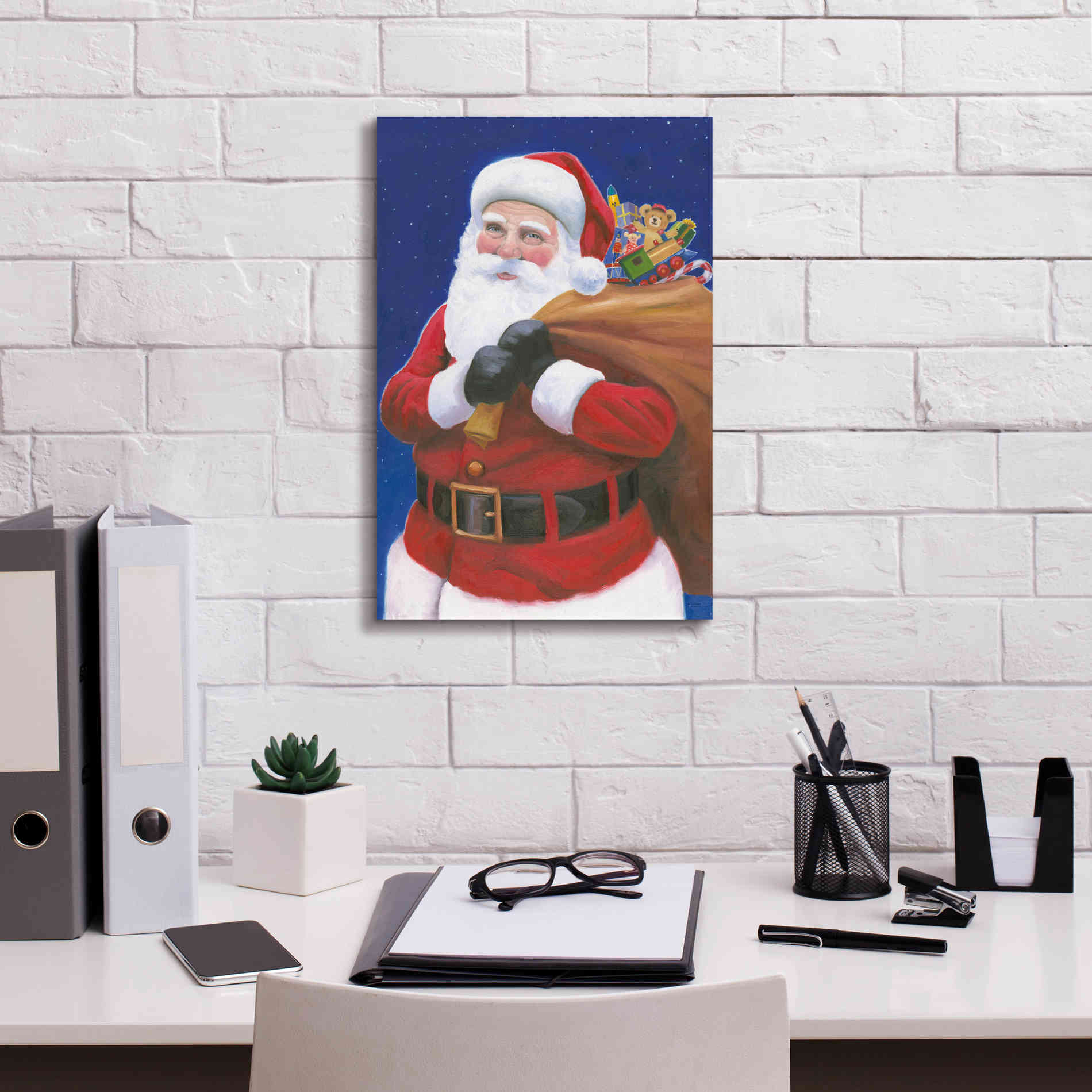 'James Santa' by James Wiens, Canvas Wall Art,12 x 18