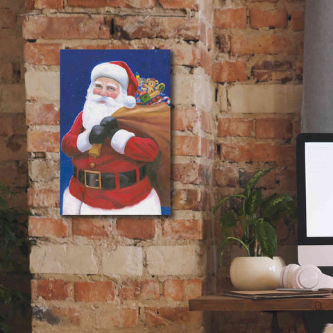 Image of 'James Santa' by James Wiens, Canvas Wall Art,12 x 18