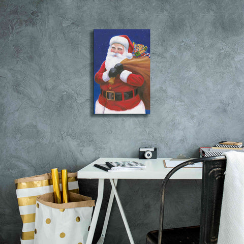Image of 'James Santa' by James Wiens, Canvas Wall Art,12 x 18