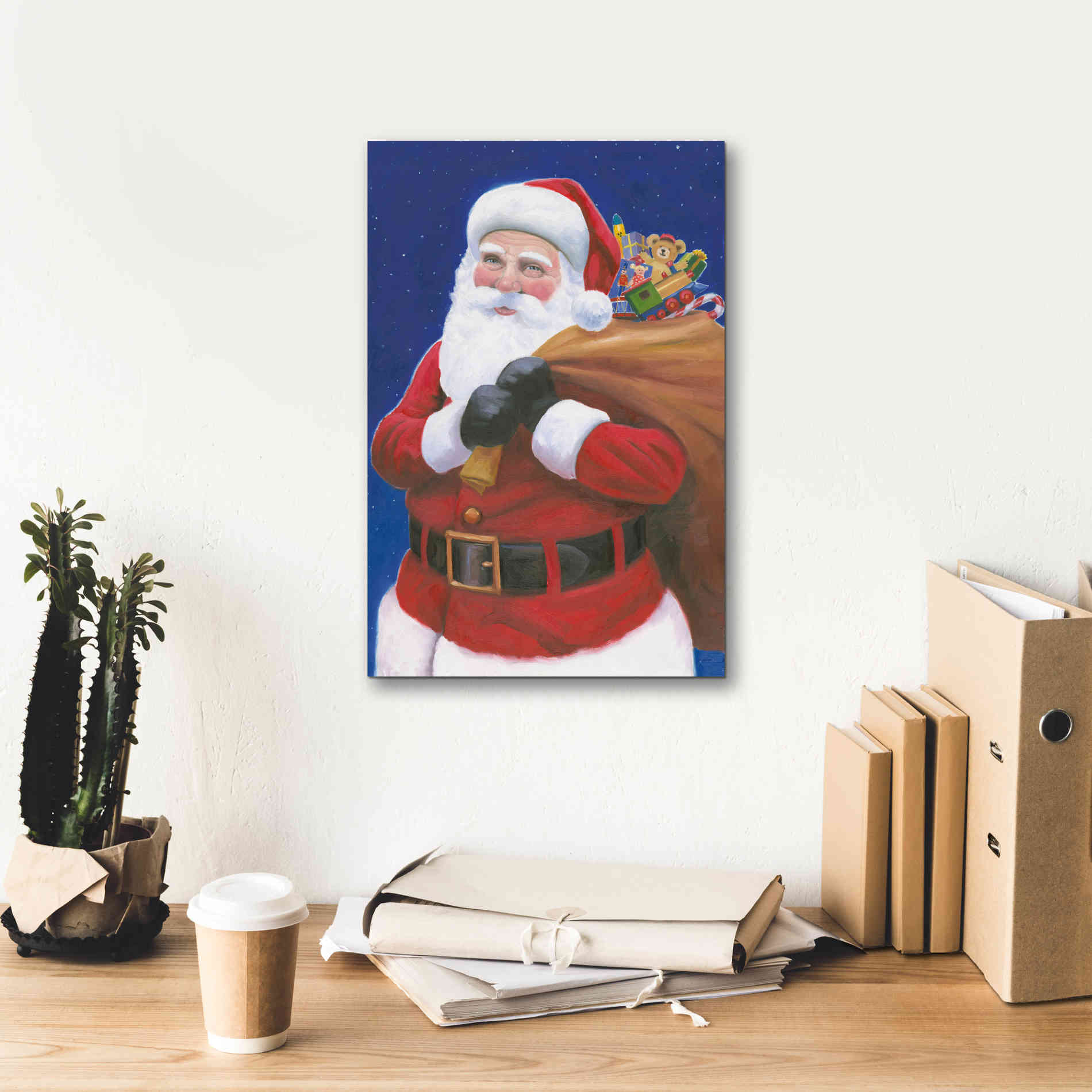 'James Santa' by James Wiens, Canvas Wall Art,12 x 18