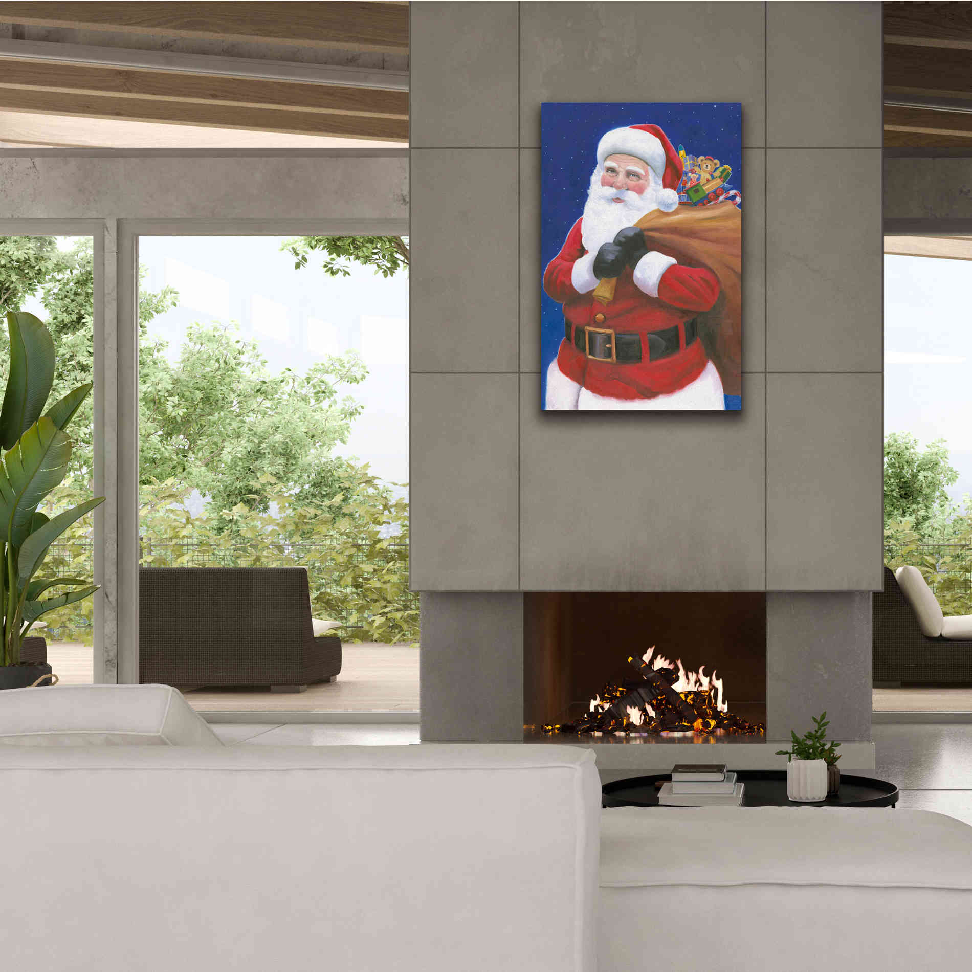 'James Santa' by James Wiens, Canvas Wall Art,26 x 40
