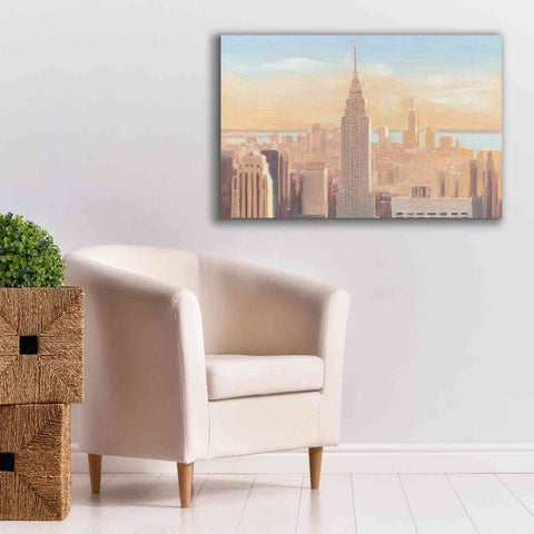 Image of 'Manhattan Dawn' by James Wiens, Canvas Wall Art,40 x 26