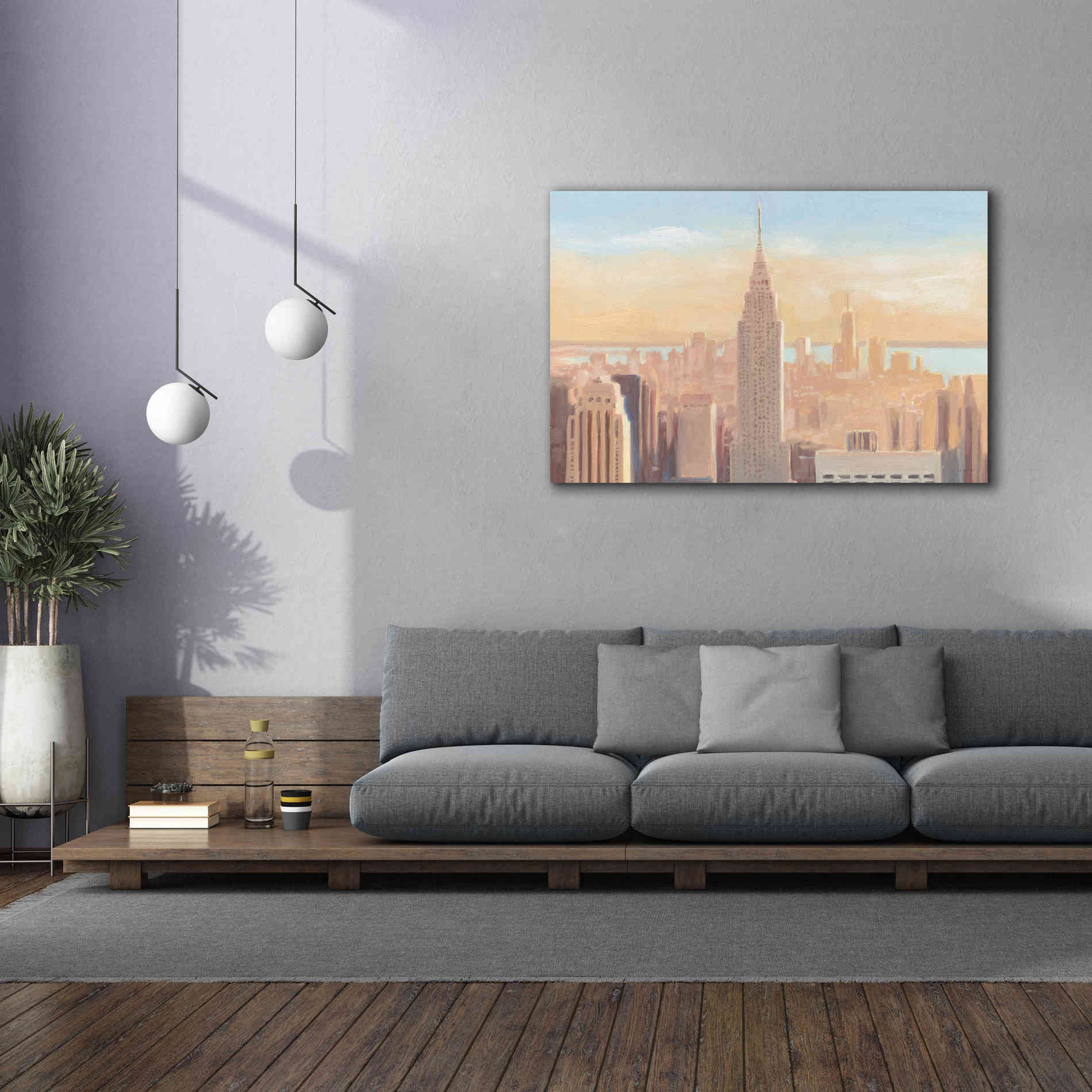 'Manhattan Dawn' by James Wiens, Canvas Wall Art,60 x 40