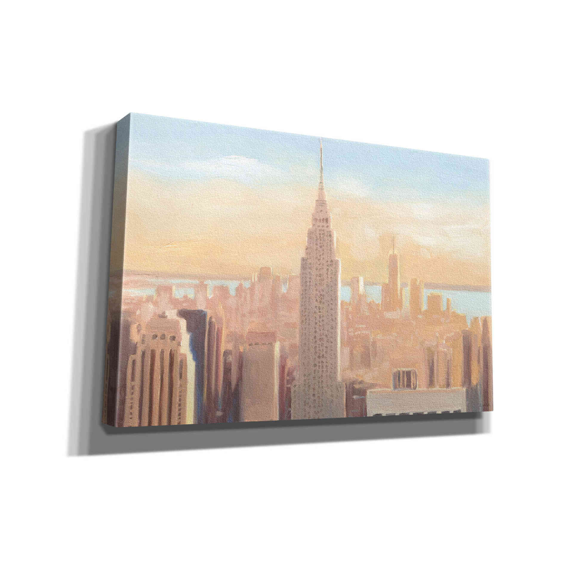 'Manhattan Dawn' by James Wiens, Canvas Wall Art,18x12x1.1x0,26x18x1.1x0,40x26x1.74x0,60x40x1.74x0