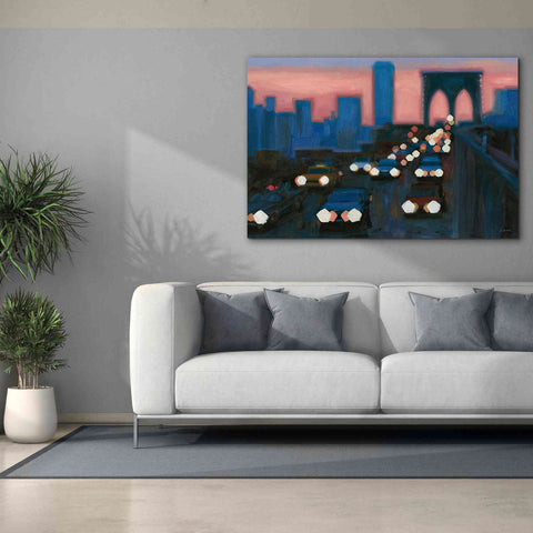 Image of 'Brooklyn Bridge Evening' by James Wiens, Canvas Wall Art,60 x 40