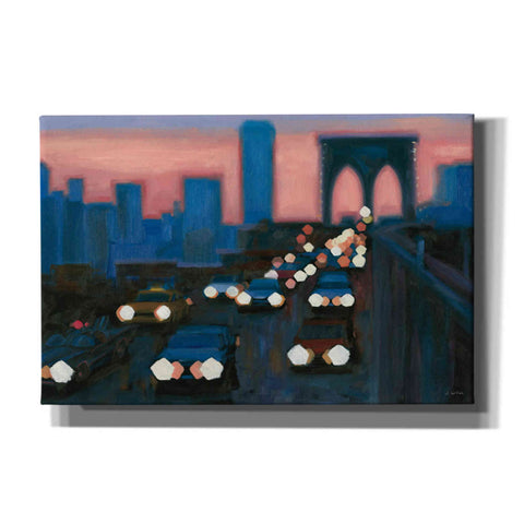 Image of 'Brooklyn Bridge Evening' by James Wiens, Canvas Wall Art,18x12x1.1x0,26x18x1.1x0,40x26x1.74x0,60x40x1.74x0