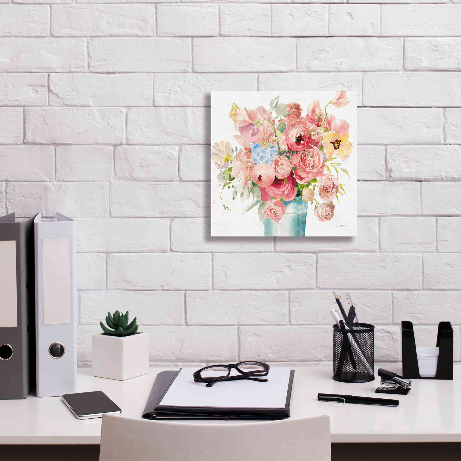 'Boho Bouquet  VII' by James Wiens, Canvas Wall Art,12 x 12