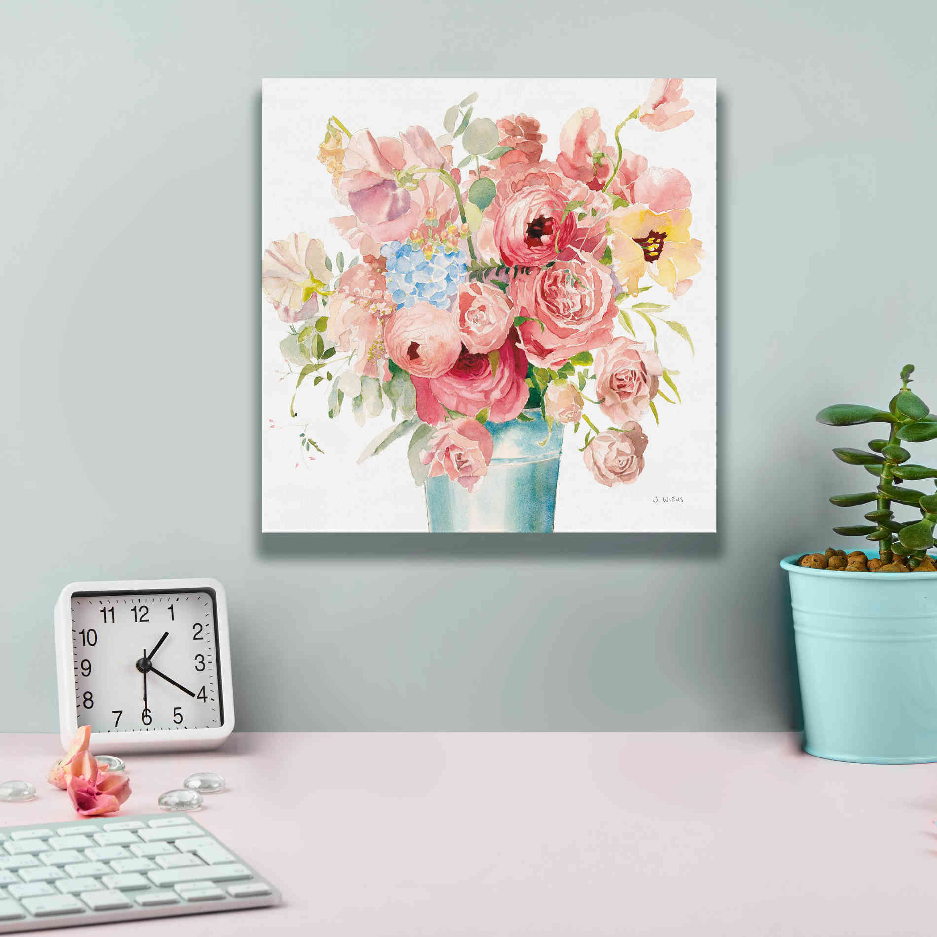 'Boho Bouquet  VII' by James Wiens, Canvas Wall Art,12 x 12