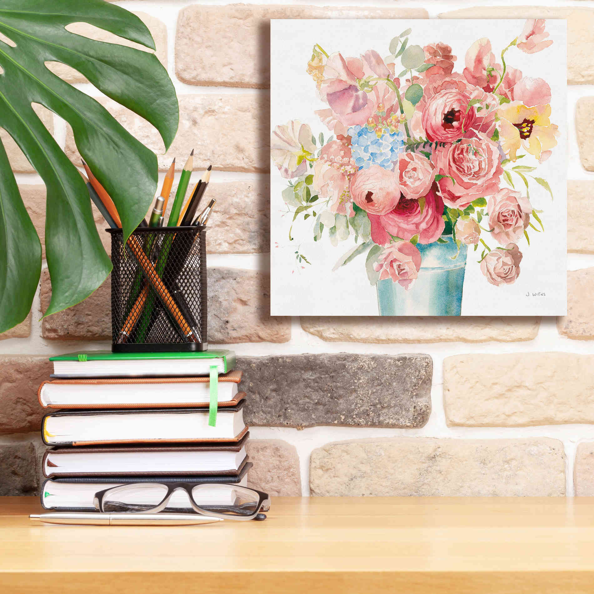 'Boho Bouquet  VII' by James Wiens, Canvas Wall Art,12 x 12