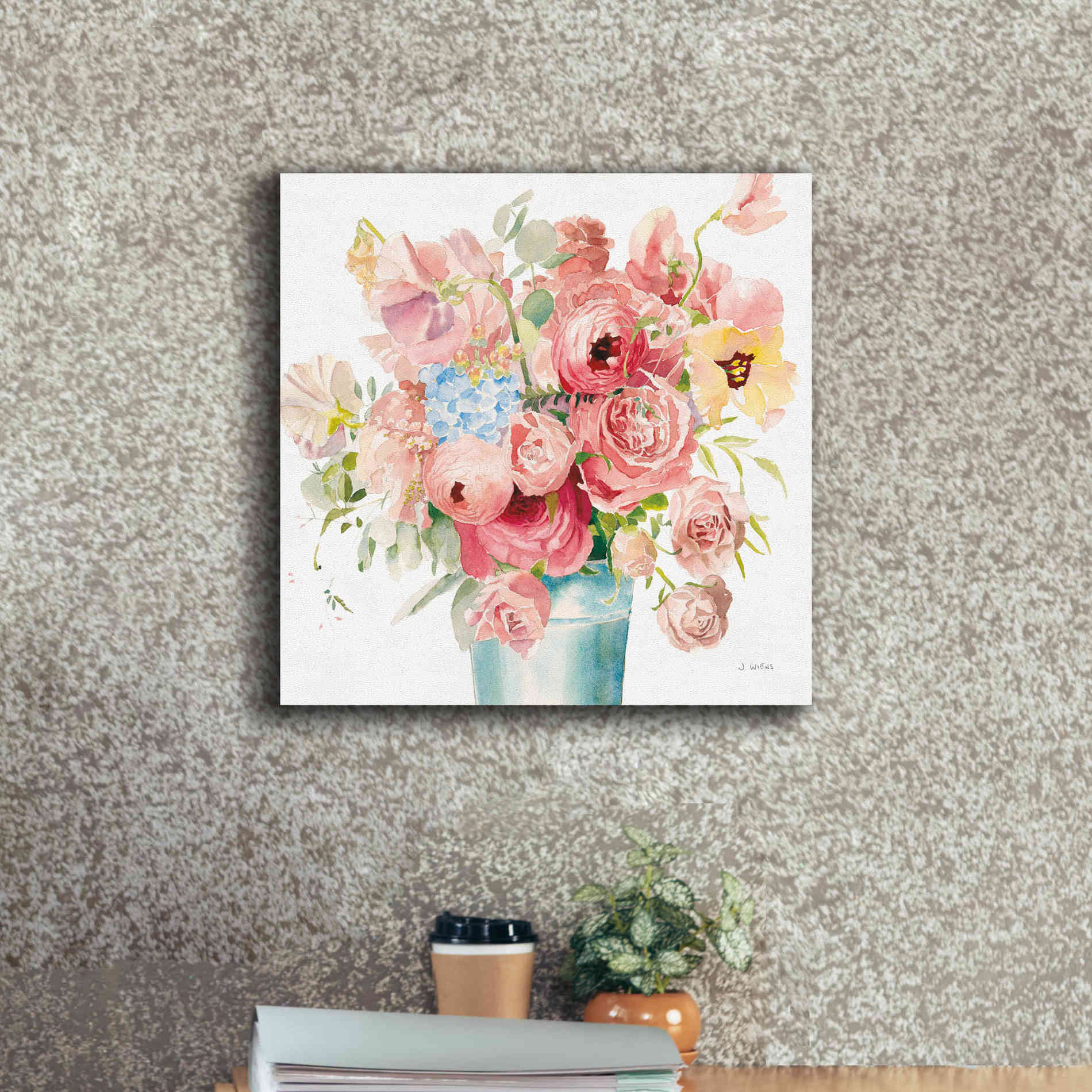 'Boho Bouquet  VII' by James Wiens, Canvas Wall Art,18 x 18