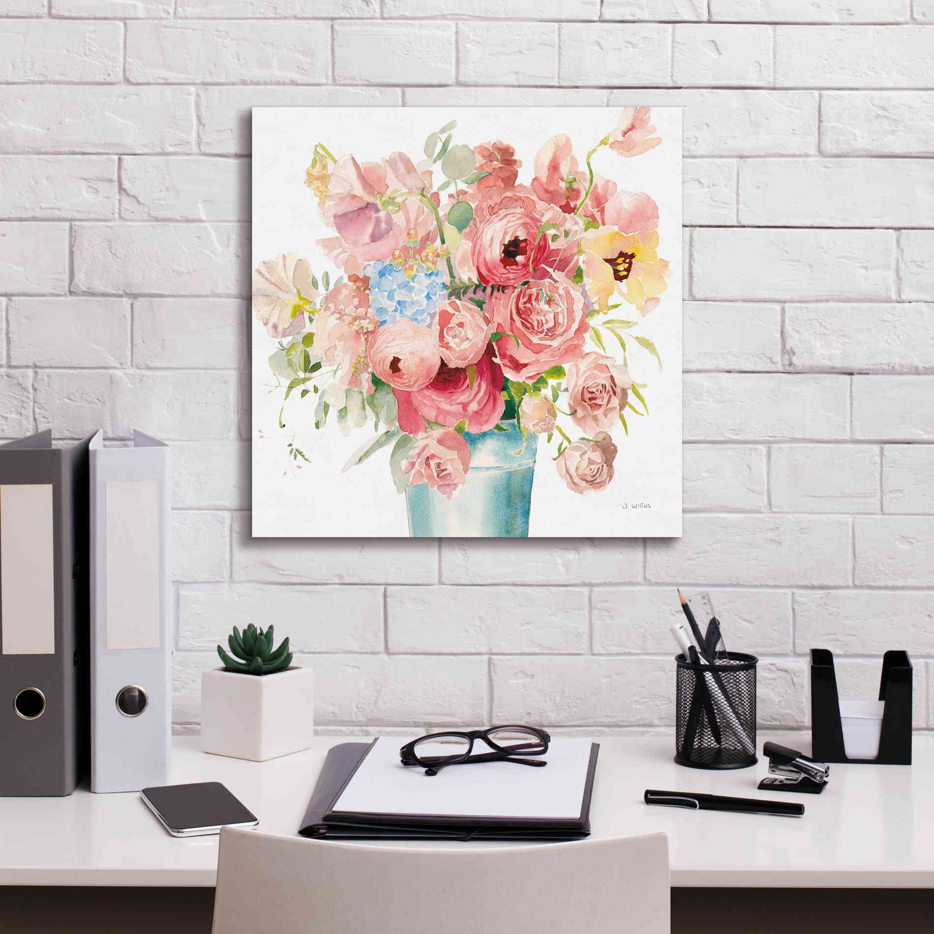 'Boho Bouquet  VII' by James Wiens, Canvas Wall Art,18 x 18