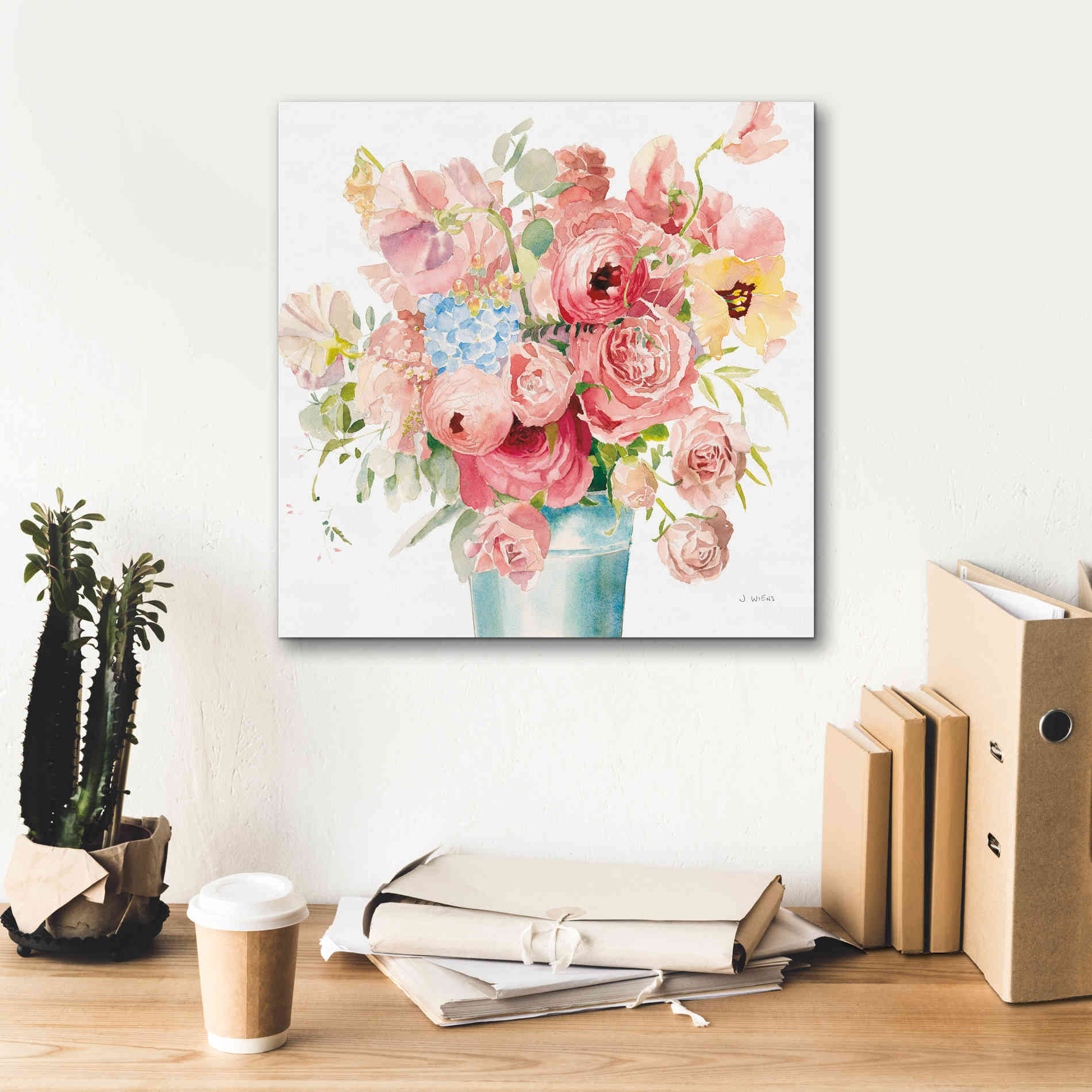 'Boho Bouquet  VII' by James Wiens, Canvas Wall Art,18 x 18
