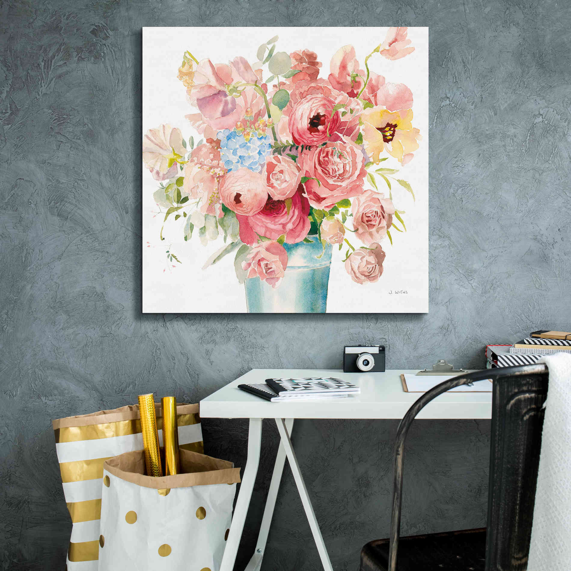 'Boho Bouquet  VII' by James Wiens, Canvas Wall Art,26 x 26