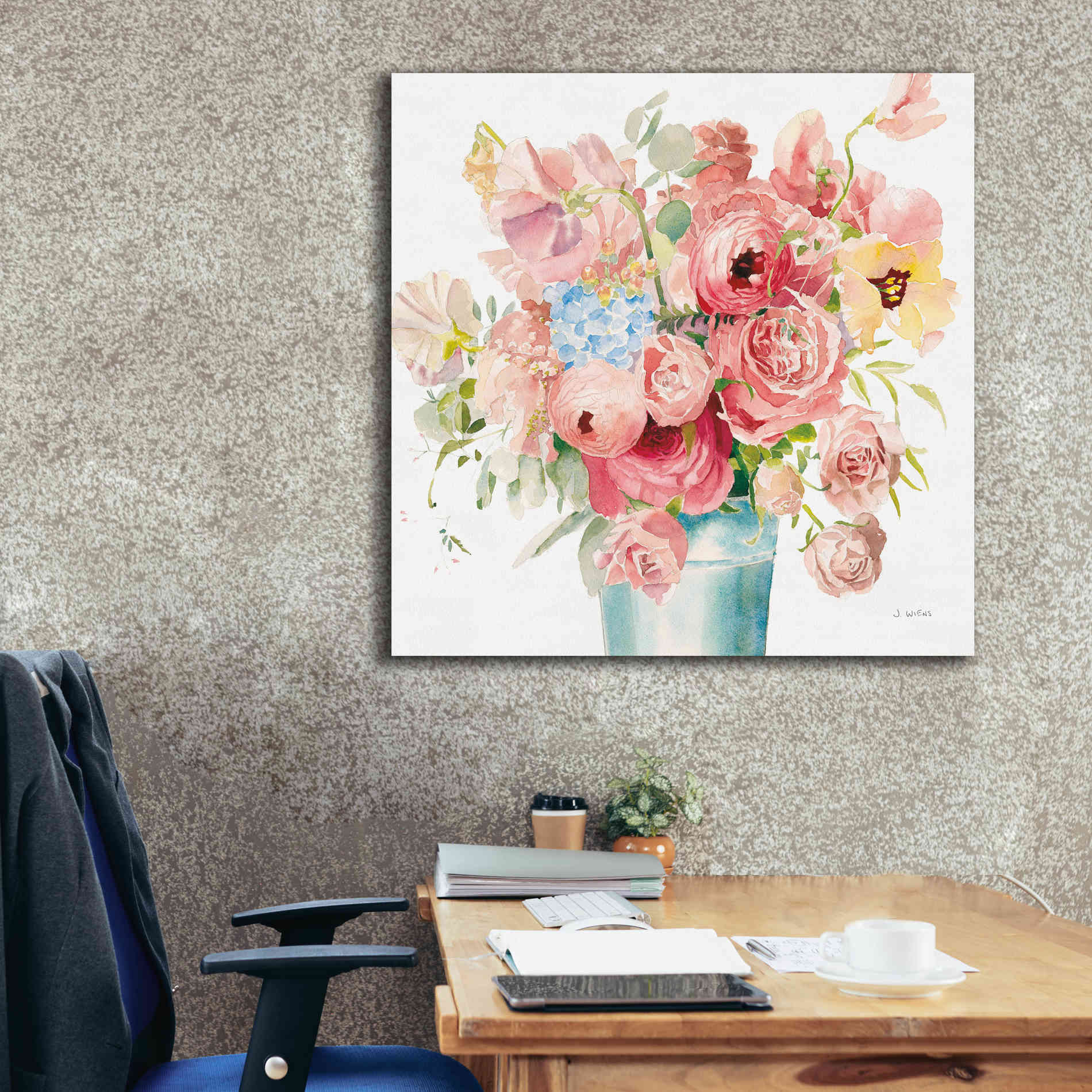 'Boho Bouquet  VII' by James Wiens, Canvas Wall Art,37 x 37