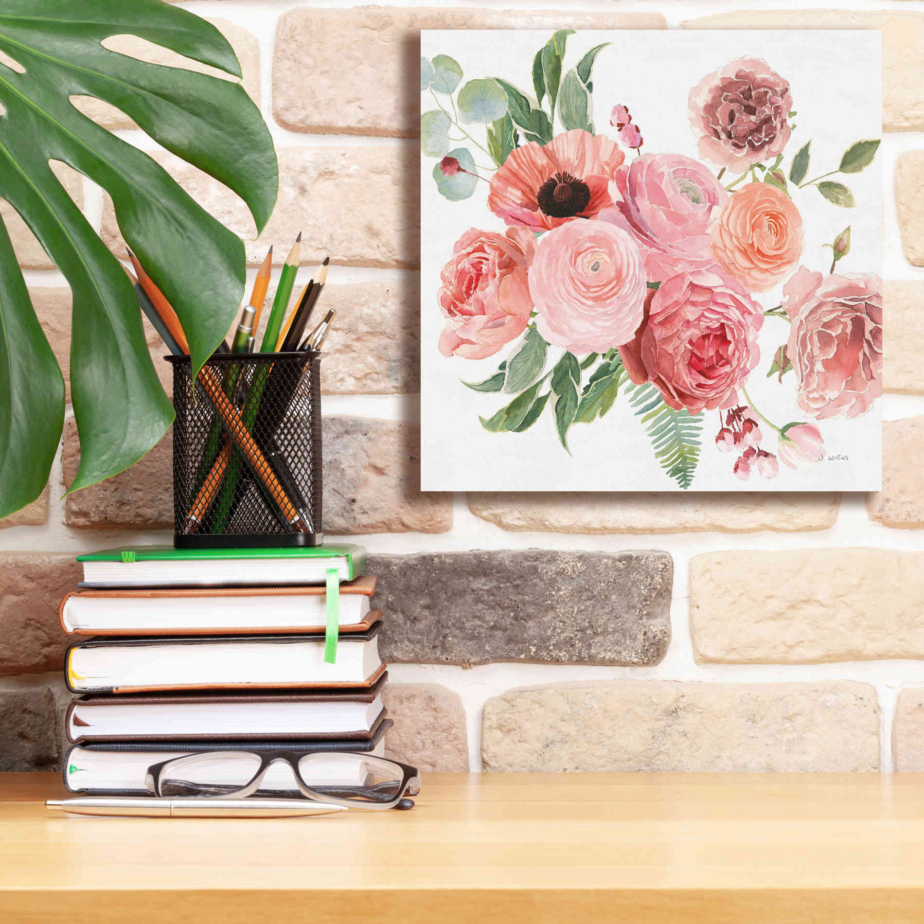 'Boho Bouquet  VIII' by James Wiens, Canvas Wall Art,12 x 12