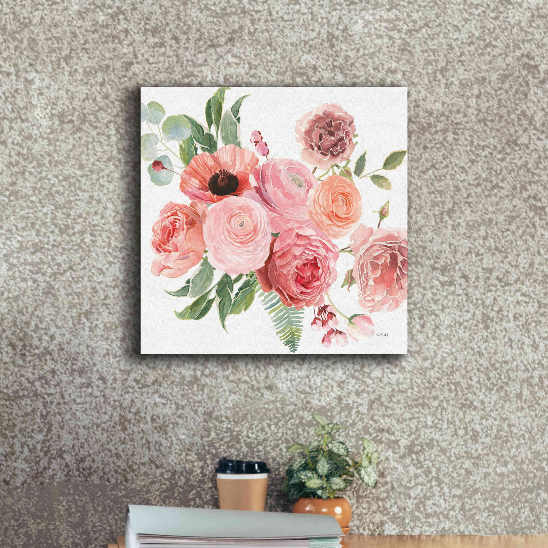 'Boho Bouquet  VIII' by James Wiens, Canvas Wall Art,18 x 18