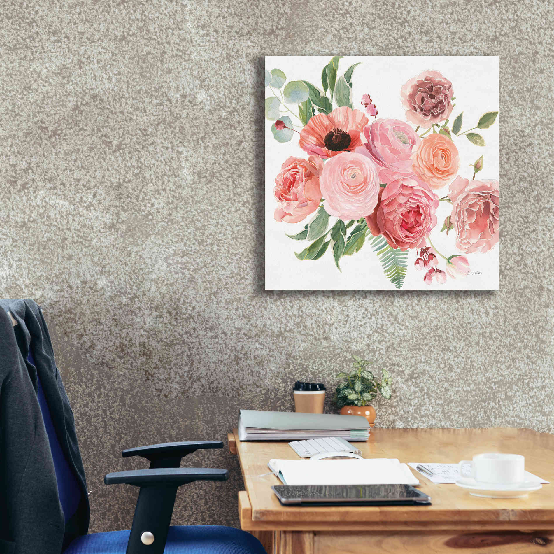 'Boho Bouquet  VIII' by James Wiens, Canvas Wall Art,26 x 26